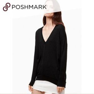 Wilfred Free Devinette Black V-Neck Sweater Medium